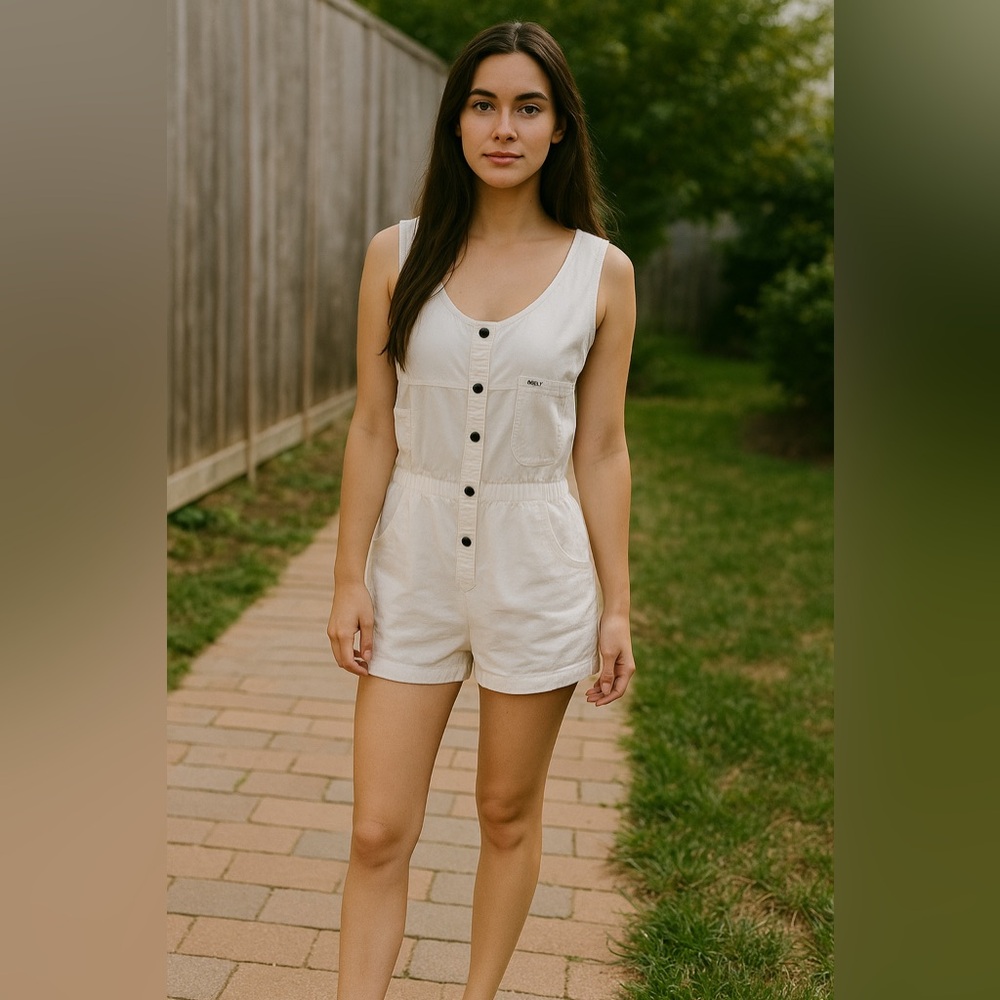IDEAS Vintage 80s White Romper